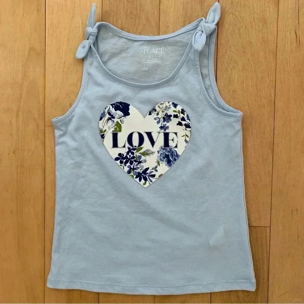 The Childrens Place TCP Girls Graphic T Shirt Lot of 3 Small 5/6 Blue Llama